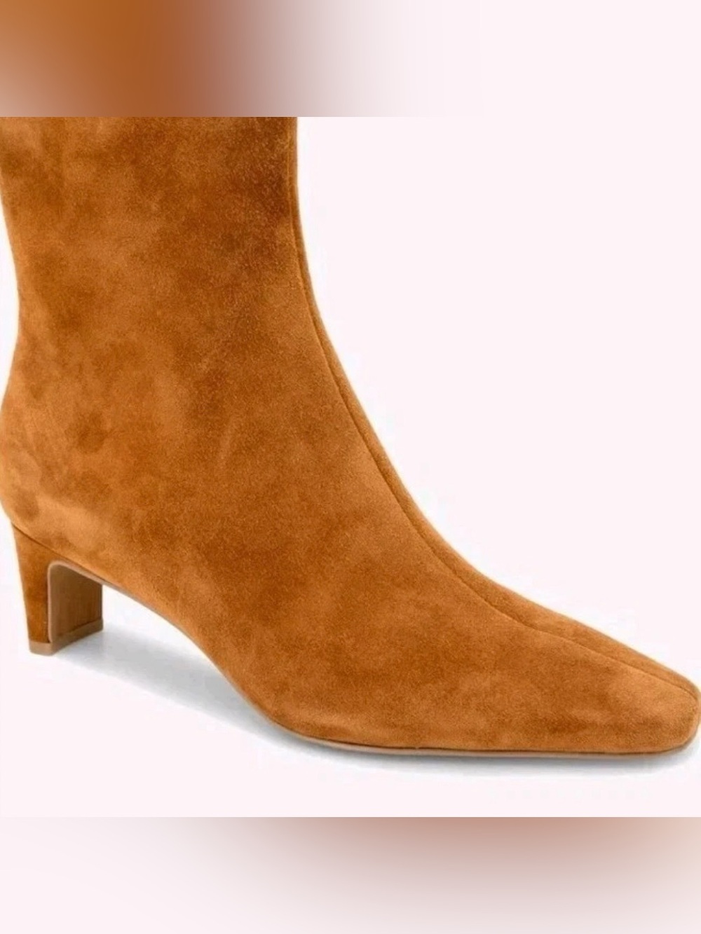 Splendid Julia Caramel Brown Suede Ankle Boot Kitten Heel Size 9